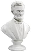3 Inch Civil War President Abe Lincoln Mini White Bust