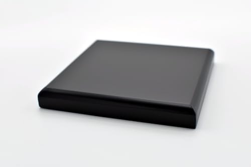 Square MDF Wood Display Base 12x12 Inches Black
