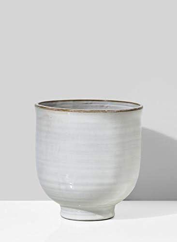 Serene Spaces Living Medium Glazed Ceramic Pedestal Bowl - Vintage Wedding Centerpiece