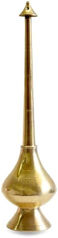Vedic Charya Brass Sprinkler Bottle - 11 Inch Pooja Use
