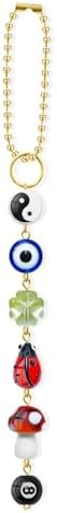 Evil Eye Car Hanging Charm with Lucky Symbols