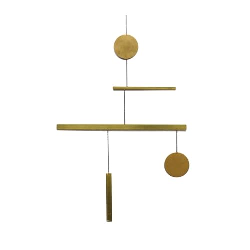Modern Gold Circle Rectangle Mobiles 12W x 18H