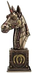 VERONESE Steampunk Mechanical Unicorn Gear Bust Statue Figurine