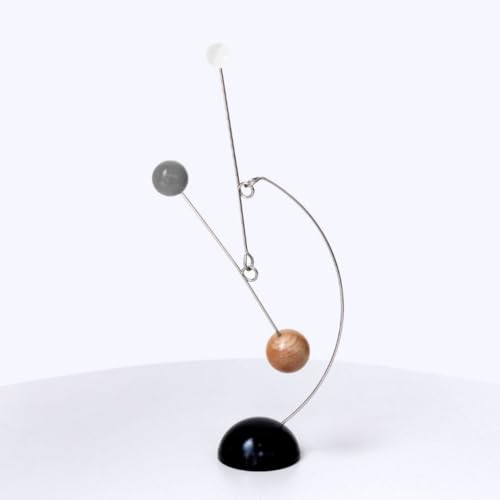 Wood and Steel Tabletop Mobiles Mid-Century Modern Design