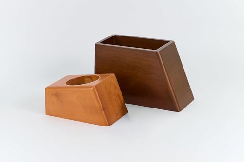 Handcrafted Wooden Cremation Urn with Magnetic Lid - Large Decorative Ash Urn for Home Use