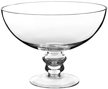CYS EXCEL Decorative Footed Glass Bowl 6 x 8