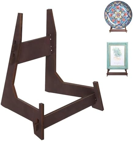 13 Inch Wooden Plate Display Stand for Art and Decor