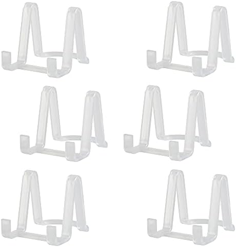 Artliving Plate Display Stands Easel Holder 6-Pack Clear