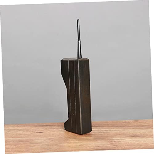 Vintage Decor Cellphone Model Iron Phone Statue Retro Ornament