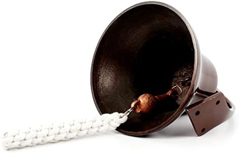 Wall Hanging Ship Bell 6 - Nautical Decor Antique Finish Chrome Color