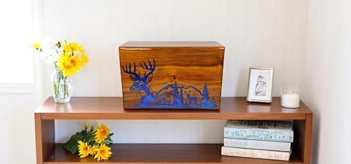 Handcrafted Wooden Cremation Urn with Celtic Cross Design