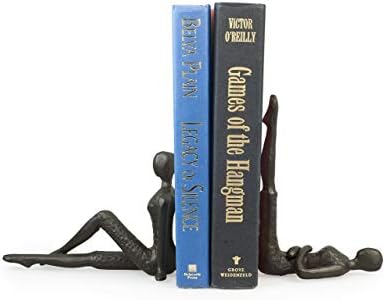 Danya B ZI11217 Contemporary 2 Piece Ladies Stretching Cast Iron Bookend Set