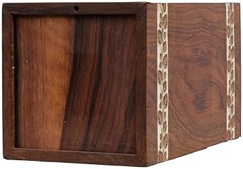 Wooden Urn Box Yin Yang Tree Design