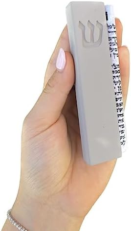 Concrete Mezuzah Case with Scroll - 6 Inches Grey