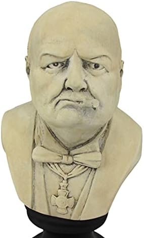 Things2Die4 Molded Plaster Churchill Cigar Bust Statue