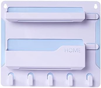 Jumeihui Wall Mount Bedside Shelf Organizer with Hooks and Cable Clips