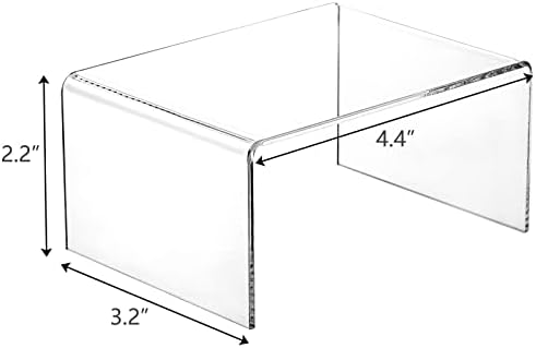 Hedume 16 Pack Clear Acrylic Display Risers for Jewelry and Decor