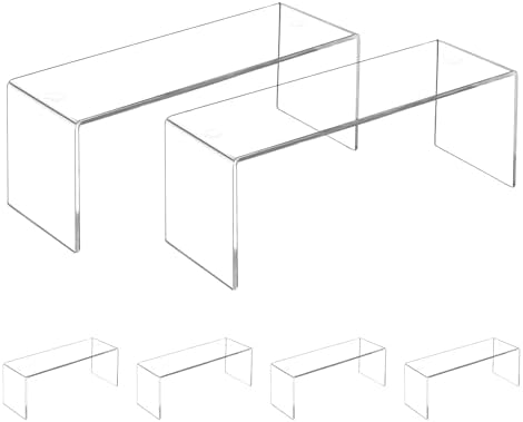 4 Pack Acrylic Risers Display Stand for Home Decor