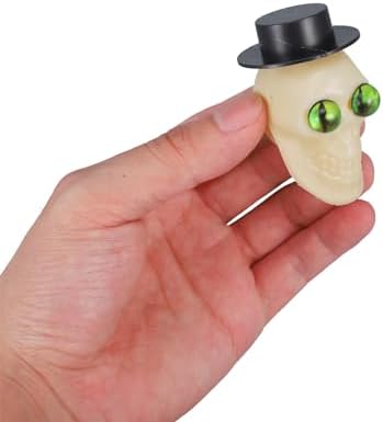 LUOZZY Halloween Bride Groom Skull Figurine Green