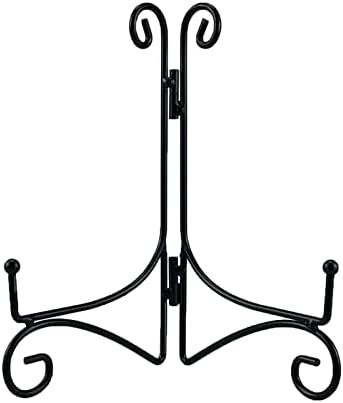 SVENJBB 12 Inch Black Metal Plate Stand for Display