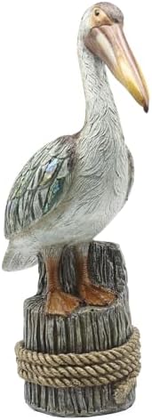 Lukitas Standing Pelican Statue 14 Inch Resin Decor