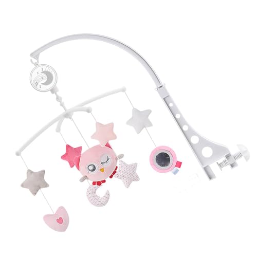 Portable Plush Baby Mobile with Music Box for 0-1 Year Olds