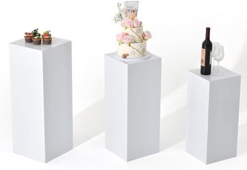 Vincidern 3pcs Metal Pedestal Stand for Party and Home Decor