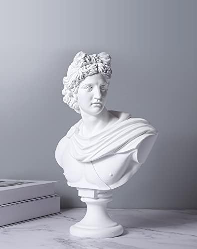 YUEOECOR 142 Inch Greek Apollo Bust Sculpture for Home Dcor