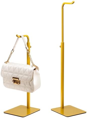 2 Pack Purse Holder Display Stand Gold Hanger for Bags Wreaths Headphones