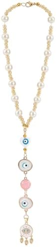 Evil Eye Car Charm Heart Shaped Pendant Decor