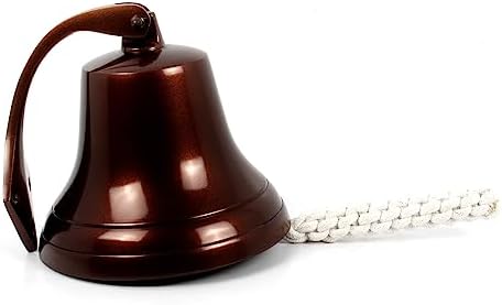 Wall Hanging Ship Bell 6 - Nautical Decor Antique Finish Chrome Color