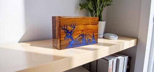 Handcrafted Wooden Cremation Urn with Celtic Cross Design