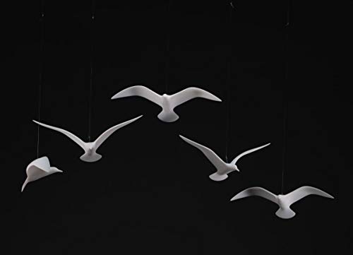 5 Seagull Mobiles by John Perry Studio 9 Inch Wingspan Each
