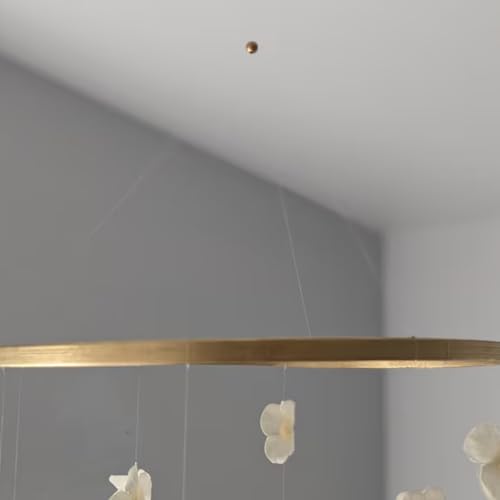 Modern Cream Floral Butterfly Mobile for Home Decor