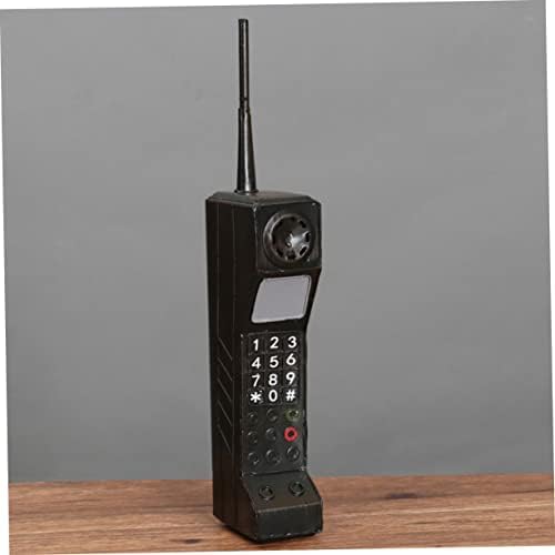 Vintage Decor Cellphone Model Iron Phone Statue Retro Ornament