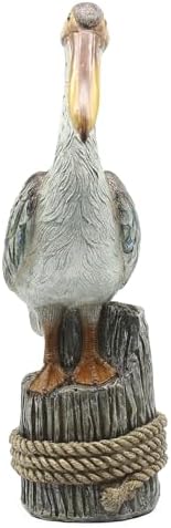 Lukitas Standing Pelican Statue 14 Inch Resin Decor