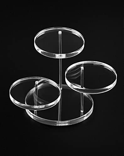 QWORK 3 Tier Jewelry Display Riser Stands 2 Pack