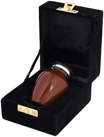 Bless International Hand-Engraved Mini Brass Urn with Lid 3 Inch Keepsake for Ashes or Memorials