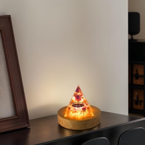 Wood LED Light Stand for Crystal 3D Glass Art - USB Powered