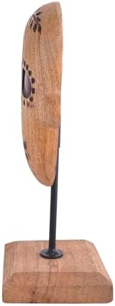 Handcrafted Wooden Skull Decor - 13 Inch Gothic Art Sculpture
