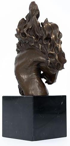 Bronze Horse Head Sculpture with Marble Base