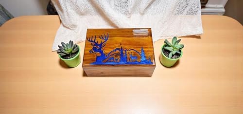 Handcrafted Wooden Cremation Urn with Celtic Cross Design