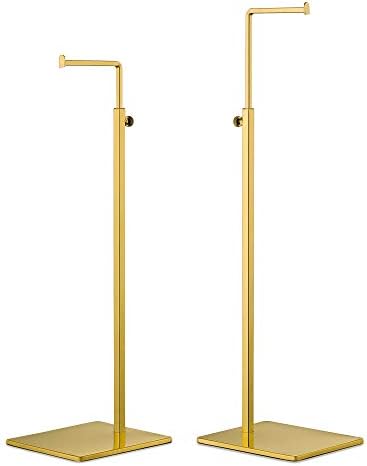 Yifu Display Purse Stand - 2 Pack Polished Gold Adjustable Height
