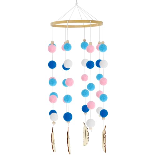 AONTUS Baby Crib Mobiles Wooden Wool Beads for Boys Girls Bed Room Decor