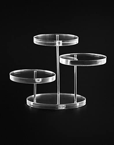 QWORK 3 Tier Jewelry Display Riser Stands 2 Pack