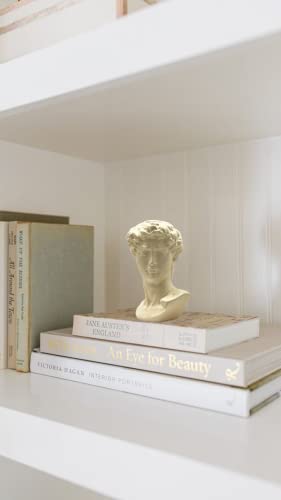 Bust Head of David Sculpture Handmade Ceramic Art 15cm Minimalist Home Decor