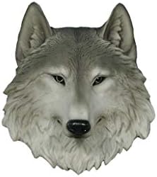 DWK Wolf Head Wall Sculpture 8 Inch Faux Taxidermy
