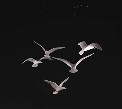 5 Seagull Mobiles by John Perry Studio 9 Inch Wingspan Each