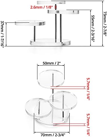 QWORK 3 Tier Jewelry Display Riser Stands 2 Pack