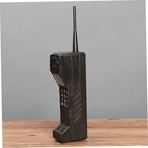 Vintage Decor Cellphone Model Iron Phone Statue Retro Ornament